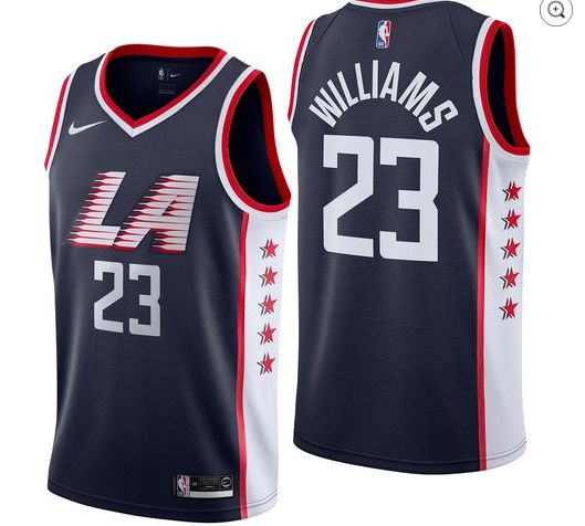 Men Los Angeles Clippers 23 Williams Blue City Edition Game Nike NBA Jerseys